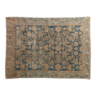 Vintage Fine Distressed Malayer Square Rug - 3'4" X 4'6" For Sale