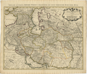 Antique Map of the Persian Empire, 1742