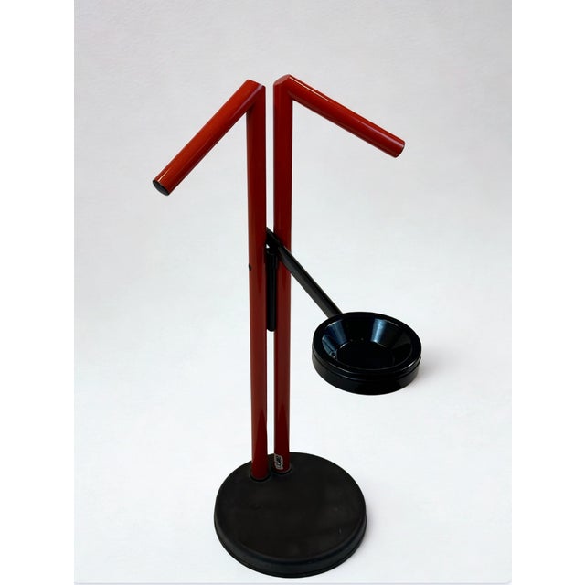 An exceptional example of 1980s design, this postmodern-style valet stand combines bold aesthetics with practical...