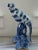 Late 20th Century Vintage Hand-Painted Ceramic Chinoiserie Parrot in Classic Blue and White For Sale - Image 5 of 9