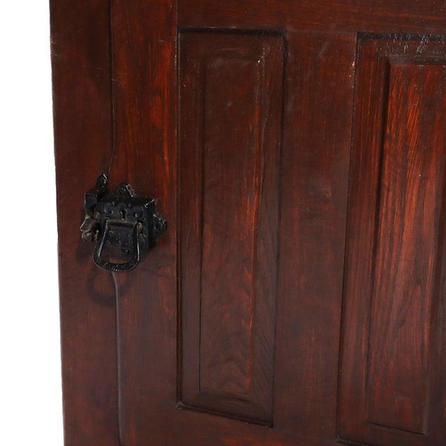 Antique Oak Raised Panel Ice Box Circa 1900 For Sale - Image 4 of 11