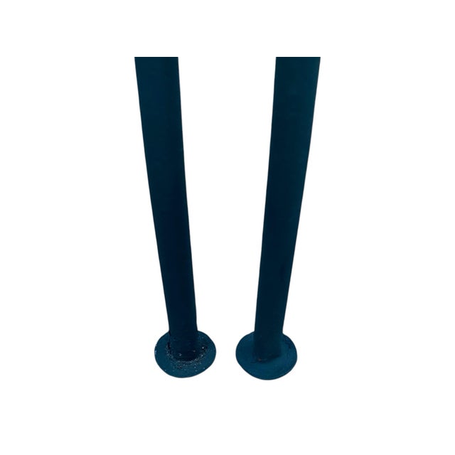 Woodard Briarwood Wrought Iron Three Piece Garden Bench Excellent Condition For Sale - Image 11 of 11