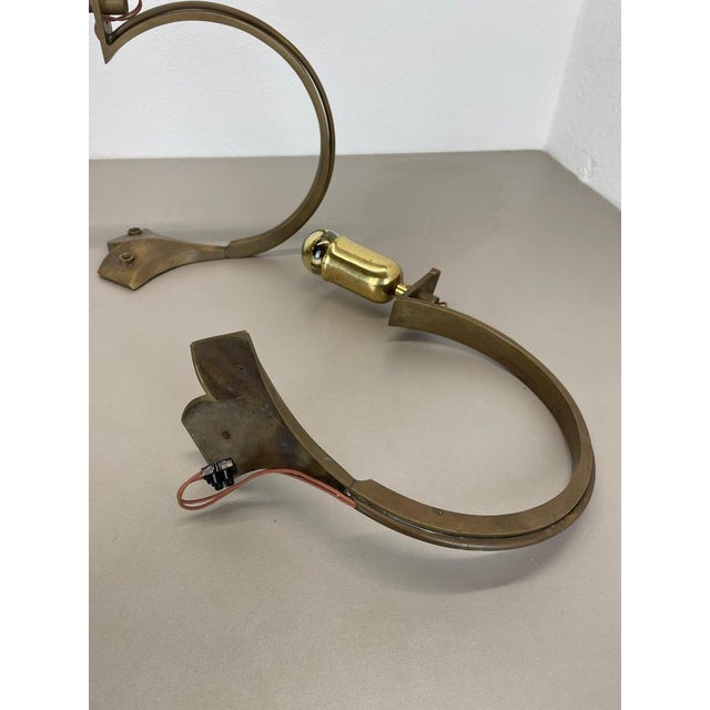 Large Brutalist Bronze Brass Wall Sconces, Italy, 1970s, Set of 2 For Sale - Image 15 of 16