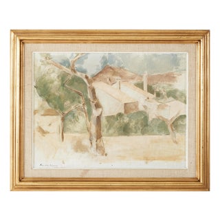 Lars Olof Ericsson, Calpe, 1957, Oil on Panel, Framed For Sale