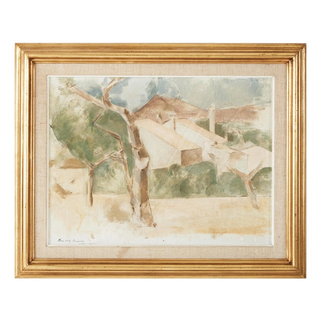 Lars Olof Ericsson, Calpe, 1957, Oil on Panel, Framed For Sale