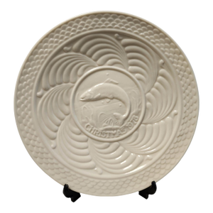Belleek Ireland 1978 First Edition Christmas Collectors Plate - A Leaping Salmon