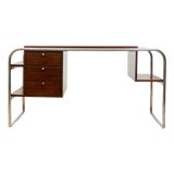 Mid 20th Century Ralph Lauren Tubular Wood Desk For Sale