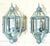 Pair of Vintage Solid Brass & Beveled Glass Wall Lantern - Sconces - Verdigris For Sale - Image 12 of 17