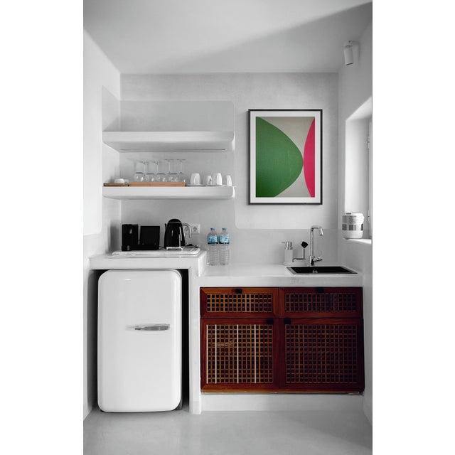 Sarah Vaaler Modernist Forest Green and Pink Abstract Acrylic Painting For Sale In Phoenix - Image 6 of 6