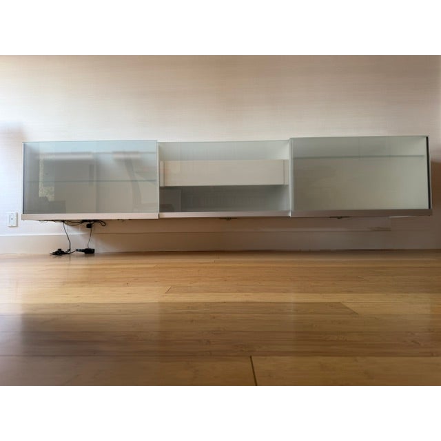 Rare Swiss Team-by-Wellis Glass Suspended Credenza For Sale - Image 9 of 10