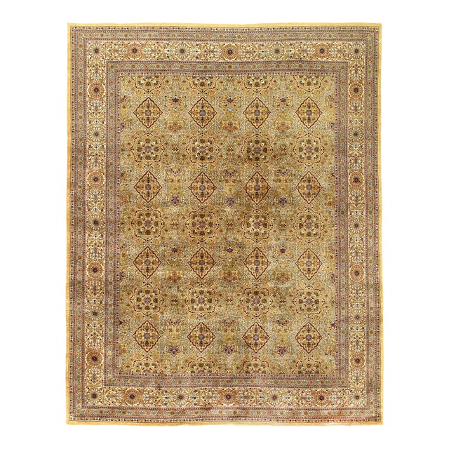 Persian Fine Hand Knotted Tabriz Design 8'1'' X 10'1'' For Sale
