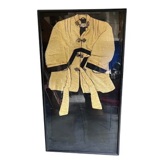 Vintage Framed Asian Kimono Art Piece For Sale