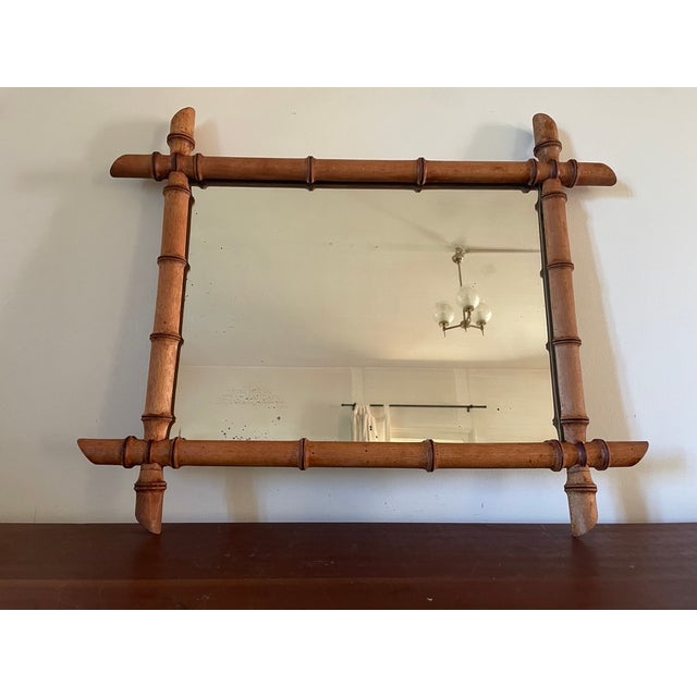 Bamboo Rectangular Mirror, 1970 For Sale - Image 12 of 12