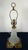 Hollywood Regency 1950s Hollywood Regency Opaline Milk Glass & Cast Brass Accent Lamp For Sale - Image 3 of 8