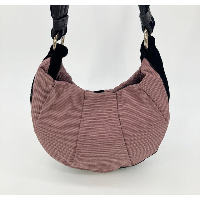 Early 21st Century Yves Saint Laurent Mauve Canvas Rive Gauche Shoulder Bag For Sale - Image 5 of 10