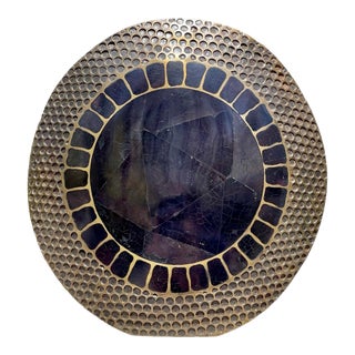 1990s R&Y Augousti Brass and Pen Shell Vase For Sale