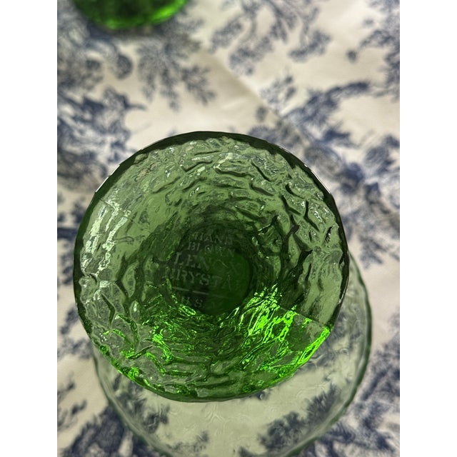 Glass Vintage Lenox Green Impromptu Goblet Glassware For Sale - Image 7 of 9