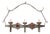 Mid 20th Century French Hammered-Metal Oblong Chandelier For Sale