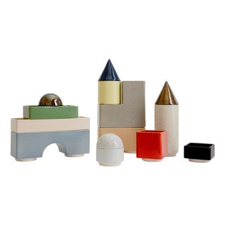 KNSTRKT Modular Stackable Tableware Set by Studio Berg, Set of 14 For Sale