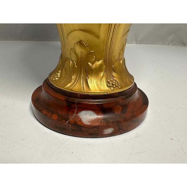 Early 20th Century Early 20th Century Christofle Gallia Gilt Vase: Art Nouveau Floral Design For Sale - Image 5 of 10