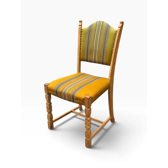 Set of Six Danish Oak Dining Chairs by Henning Kjærnulf For Sale - Image 10 of 18