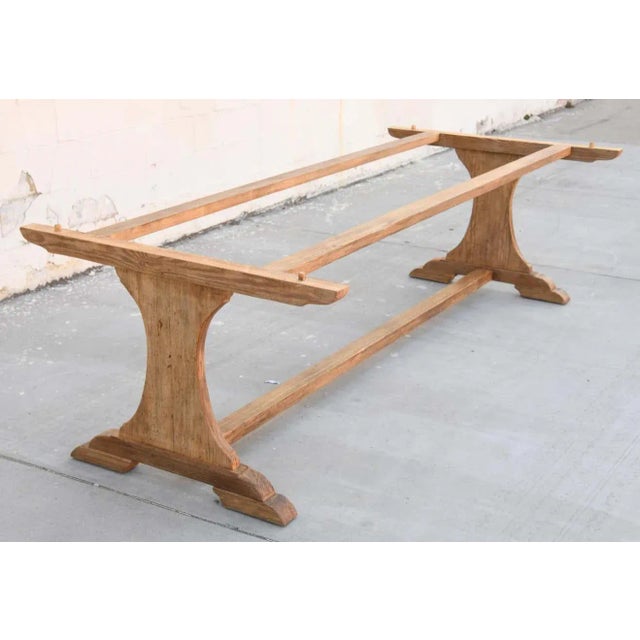 Brown Dining Table Made from Reclaimed Pine by Petersen Antiques For Sale - Image 8 of 9