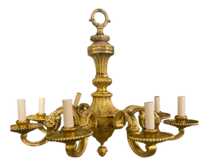 1900 Gilt Bronze Caldwell Chandelier