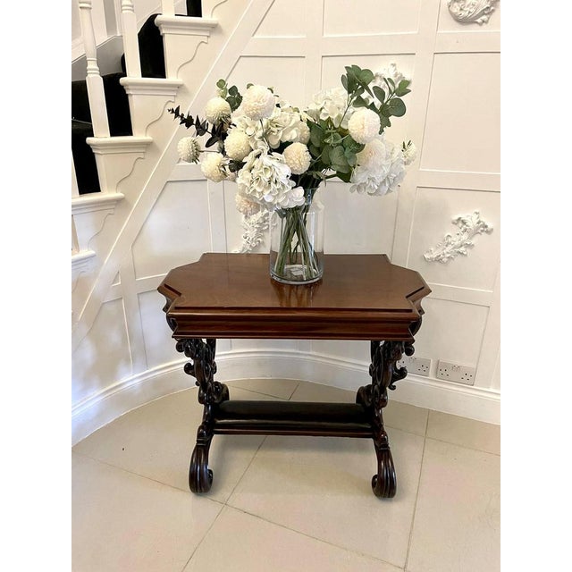 19th Century Carved Mahogany Freestanding Centre Table, 1850s For Sale - Image 4 of 17
