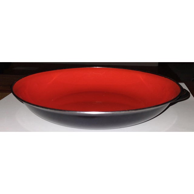 Mid-Century Modern Mid 20th Century Mid Century Modern Tableware, Red Enamel, Cook & Serve Ware For Sale - Image 3 of 5