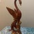 Vintage Mid-Century Hollywood Regency Ceramic Swan Figurine - Brown & Orange Drip Glaze For Sale - Image 11 of 11