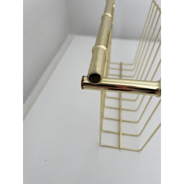 Brass Mid 20th Century Hollywood Regency Faux Bamboo Brass Breakfast in Bed Lap Tray For Sale - Image 8 of 12
