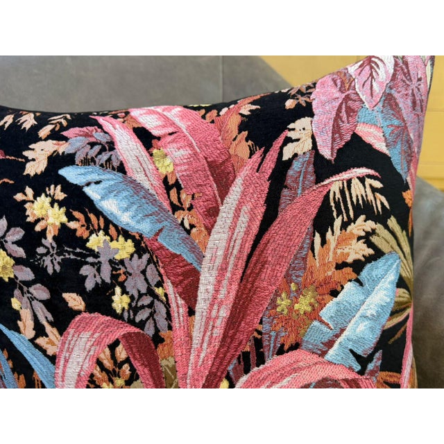 Moody Floral Woven Pillow Cover For Sale - Image 13 of 14