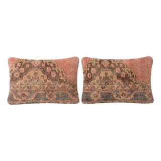 Bohemian Lumbar Rug Pillow Cover 16'' X 24'' - Set of Two For Sale