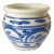 Vintage Blue and White Ceramic Cachepot For Sale