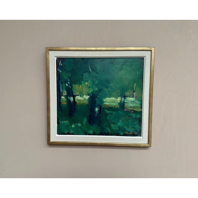 Kurt Rubank, Forest Grove, 1969, Oil Painting on Canvas, Framed For Sale - Image 6 of 18