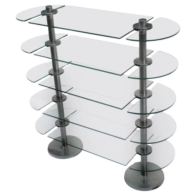 Metal Art Deco Etagere Display Shelf By Siegel, France 1930 For Sale - Image 7 of 18