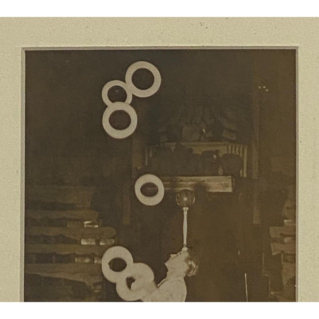 Vintage Black and White Photo of a Juggler For Sale - Image 4 of 5