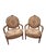 Wood Antique French Pair of Louis XVI Style Carved Giltwood Fauteuils For Sale - Image 7 of 11