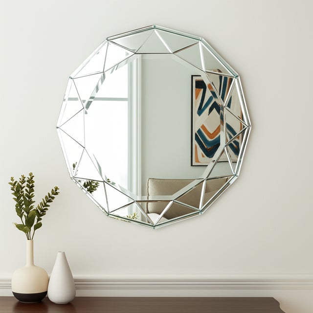 Glass Illusia Mirror For Sale - Image 7 of 8