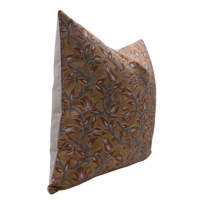 The Kamal Dutta cushion cover features a hand block printed lotus-inspired design, symbolizing purity, renewal, and grace....