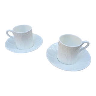 1980s Coalport Demitasse Cups and Saucers - 4 PCS For Sale
