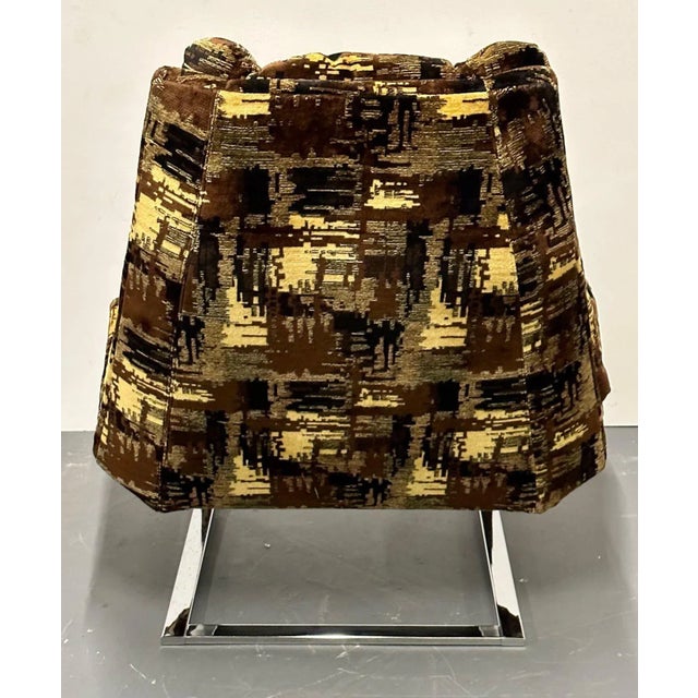 Mid-Century Modern Lounge Chair, Adrian Pearsall Style, American, Chrome, 1950s For Sale - Image 11 of 13