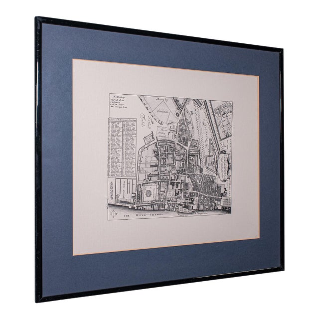 Vintage 18th Century Street Map, London, Houses of Parliament, Westminster Abbey For Sale