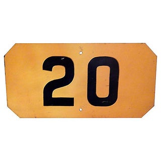 Vintage Railroad Speed Limit Sign For Sale