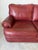 Vintage Hancock & Moore English Style Red Leather 3-Seater Sofa For Sale In Miami - Image 6 of 12