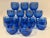 Mid 20th Century Vintage Hazel Atlas Light Royal Cobalt Blue Cocktail Glasses With Sailboat Roly Poly - Set of 18 For Sale - Image 5 of 7