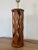 Wood Mid-Century Modern Modeline Style Wavy Sculptural Walnut Ribbon Table Lamp With Drum Shade For Sale - Image 7 of 12