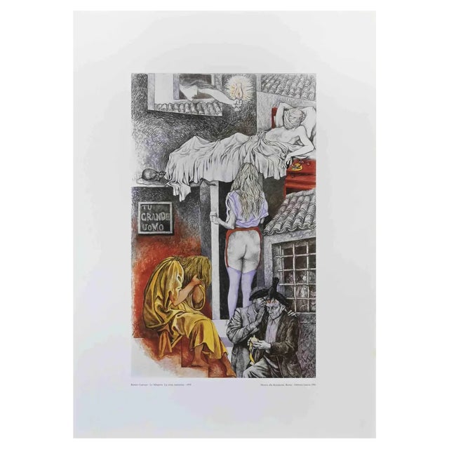 Renato Guttuso, Allegories: the Morning Visit, 1981, Offset Print For Sale