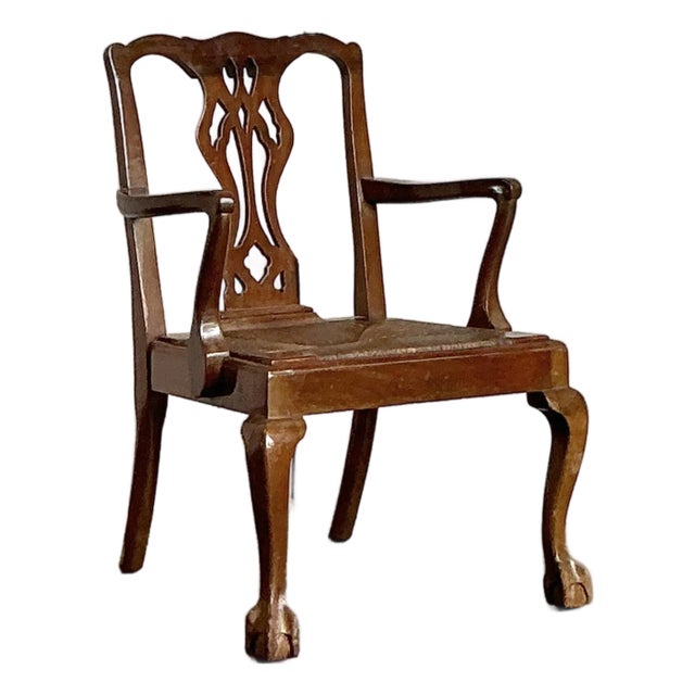 Vintage Regency Paine Furniture Claw and Ball Fireside Chair For Sale