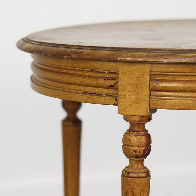 Beige French Faux Bois Painted Side Table, 1890s For Sale - Image 8 of 12
